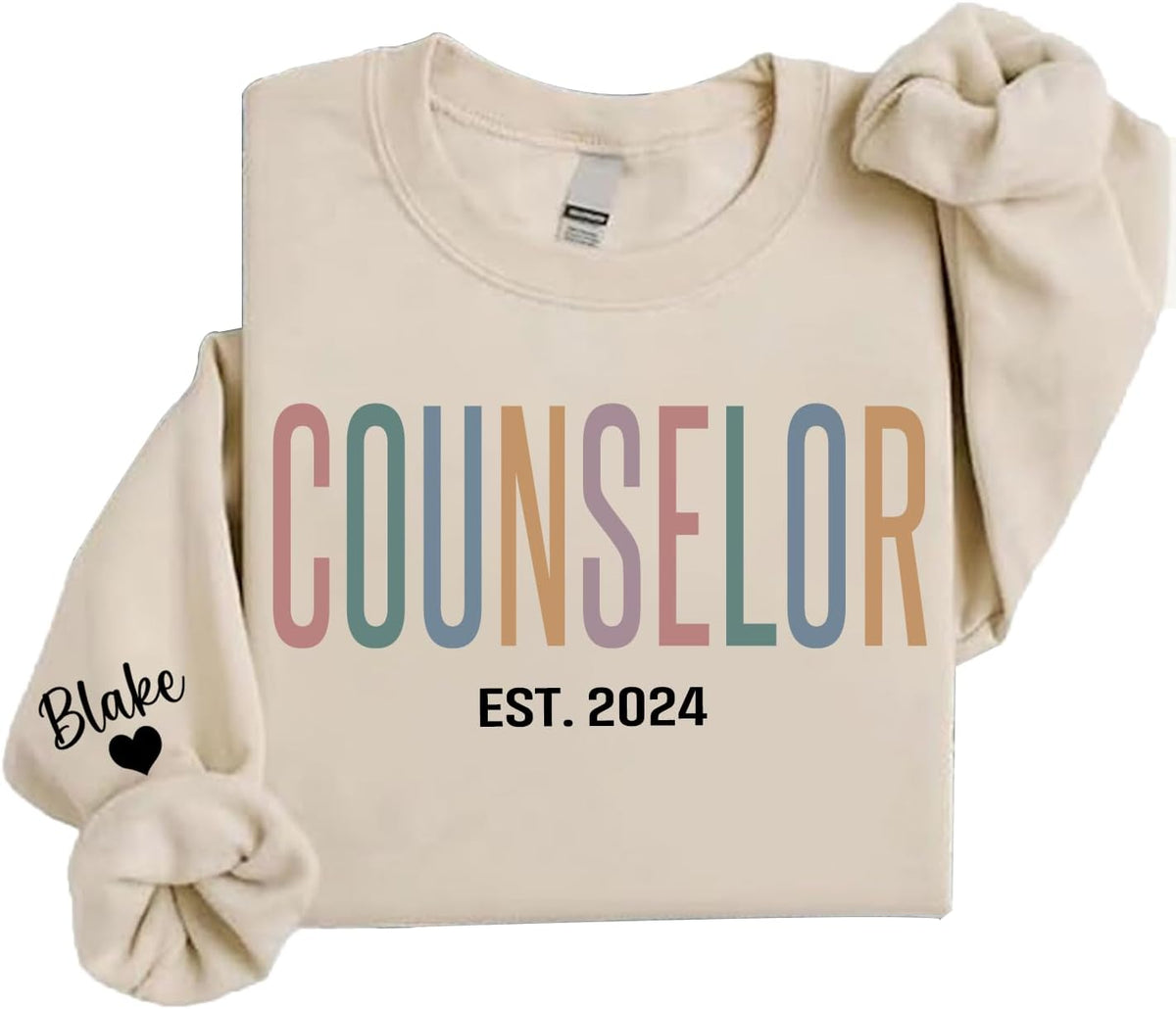 Personalized Profession Sweatshirt, Custom Job Title Crewneck, Healthcare, Education, Wellness, Realtor Gift - Counselor