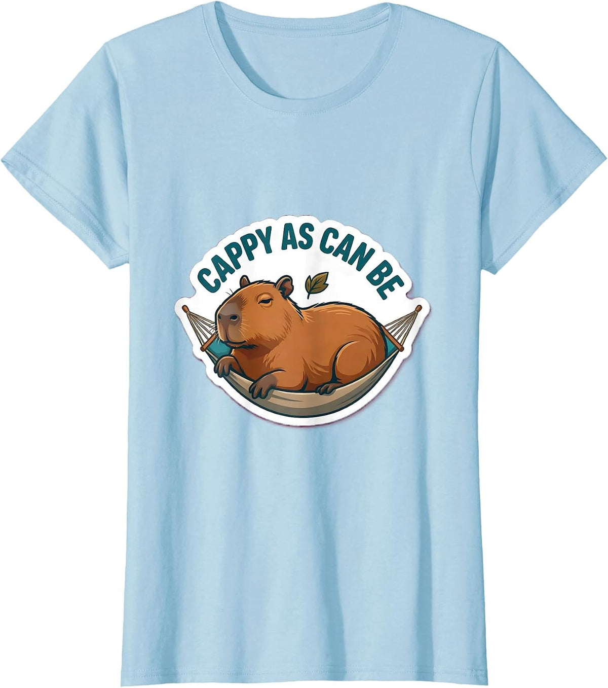 Cappy As Can Be Funny Capybara Meme Animal Humor T-Shirt - Baby Blue