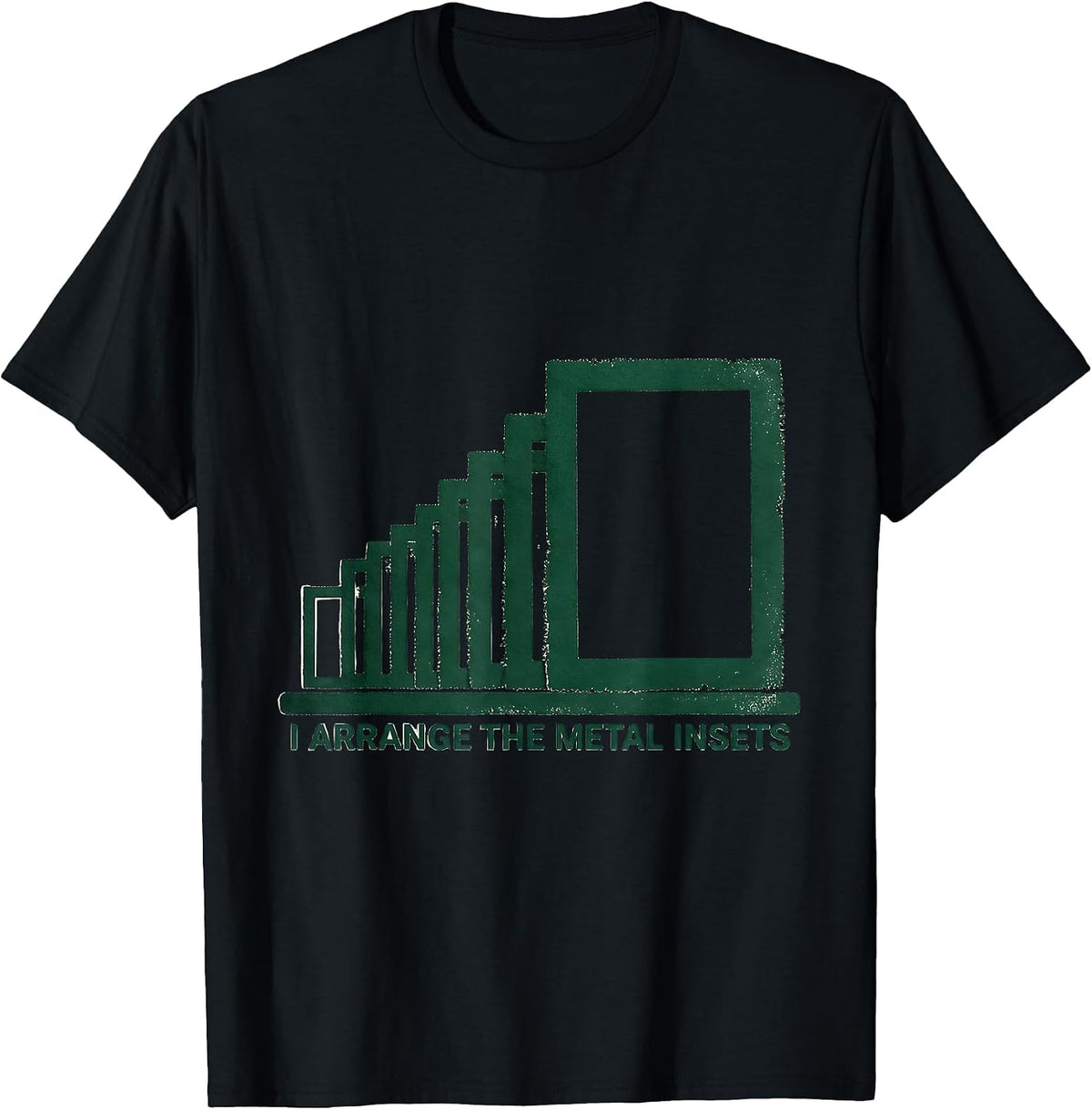Men's I Arrange The Metal Insets Rubber Stamp Montessori Teacher T-Shirt - Black
