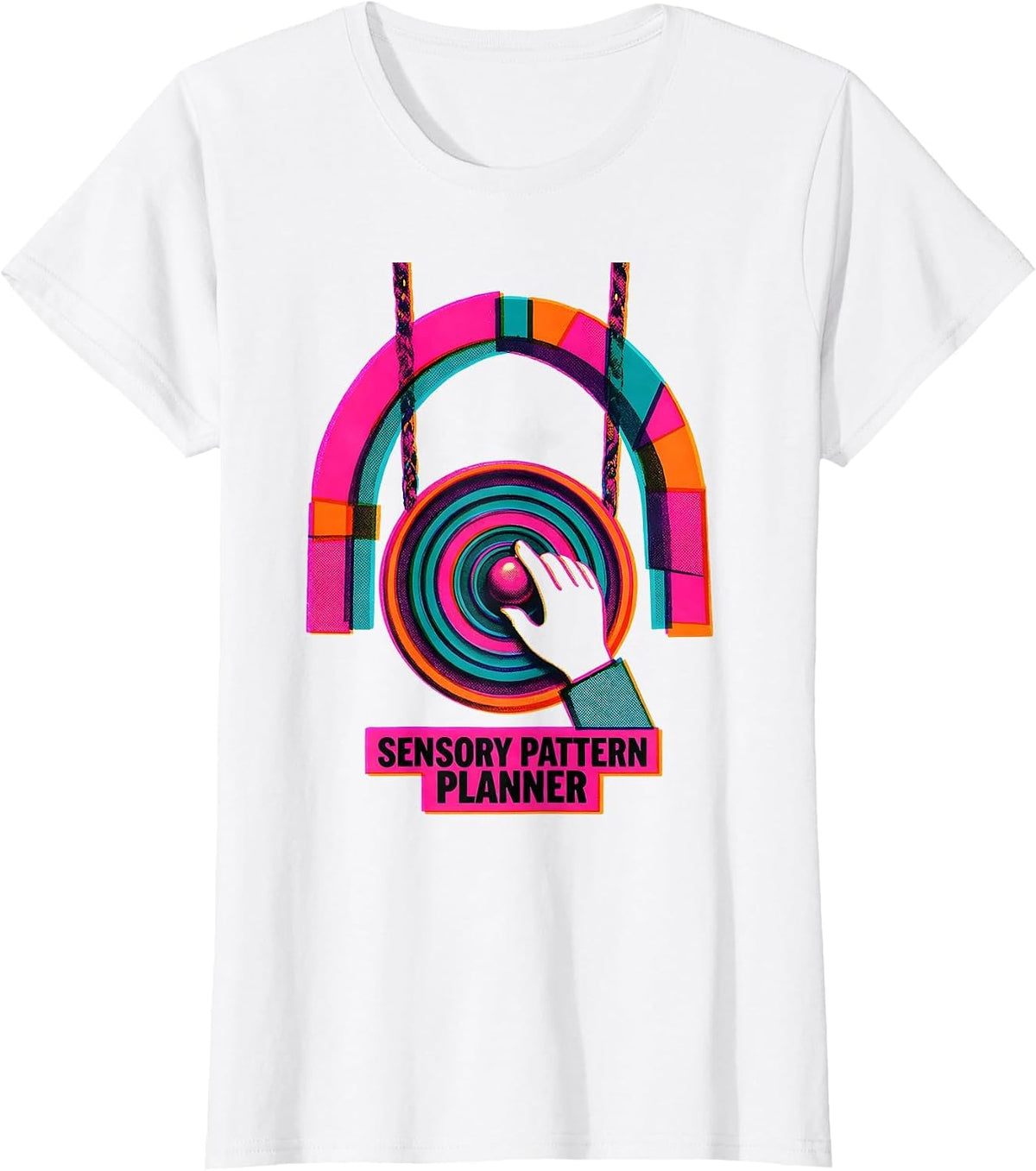 Women's Sensory Pattern Planner Occupational Therapy OT Student Gift T-Shirt - White