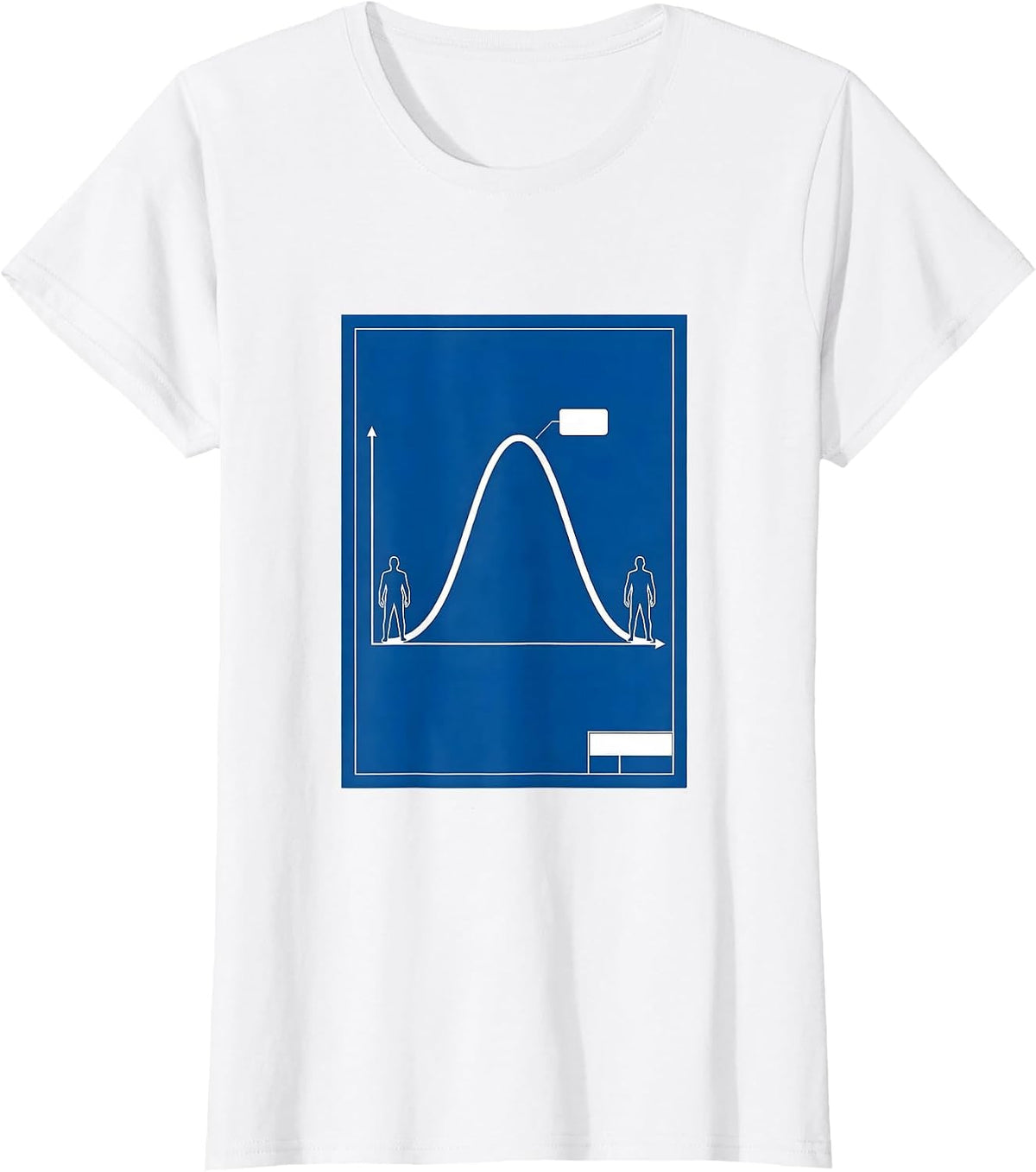 Women's Reaction Coordinate Curve Technical Blueprint Science Humor T-Shirt - White