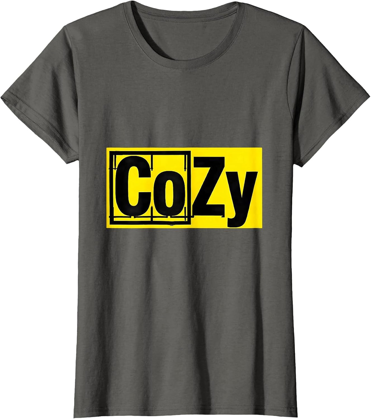 Women's CoZy Funny Science Nerd Periodic Table Element Joke Gift T-Shirt - Asphalt Grey