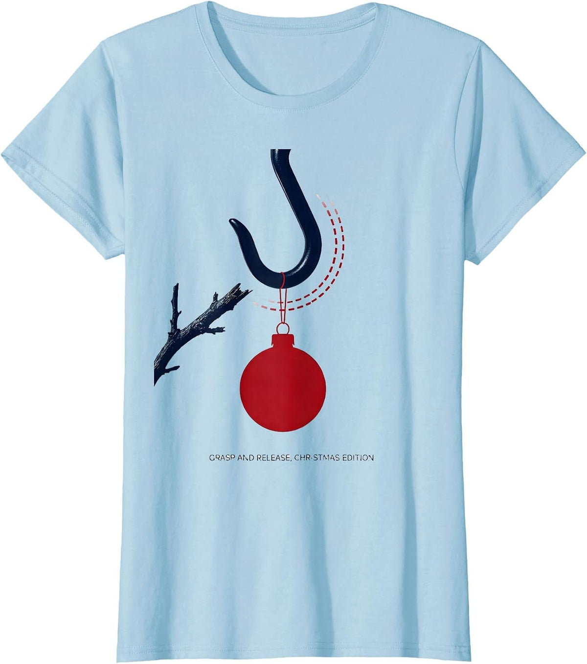 Women's Grasp And Release Christmas Edition Occupational Therapy OT T-Shirt - Baby Blue