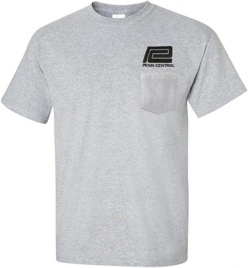 Penn Central Transportation Company Embroidered Pocket Tee [p92] - Sport Gray