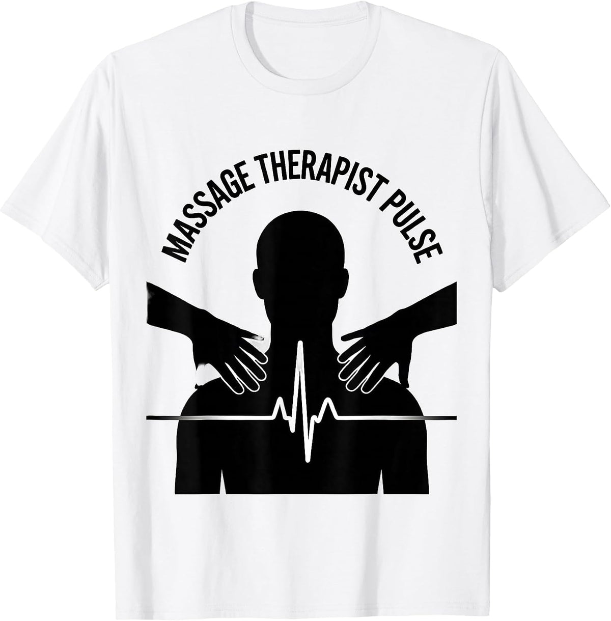 Men's Massage Therapist Pulse Occupational Pride EKG Pulse T-Shirt - White