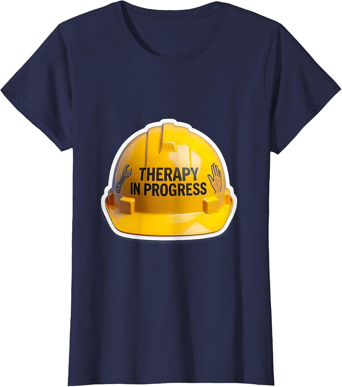 Women's Therapy in Progress Occupational Therapy Design T-Shirt - Navy Blue