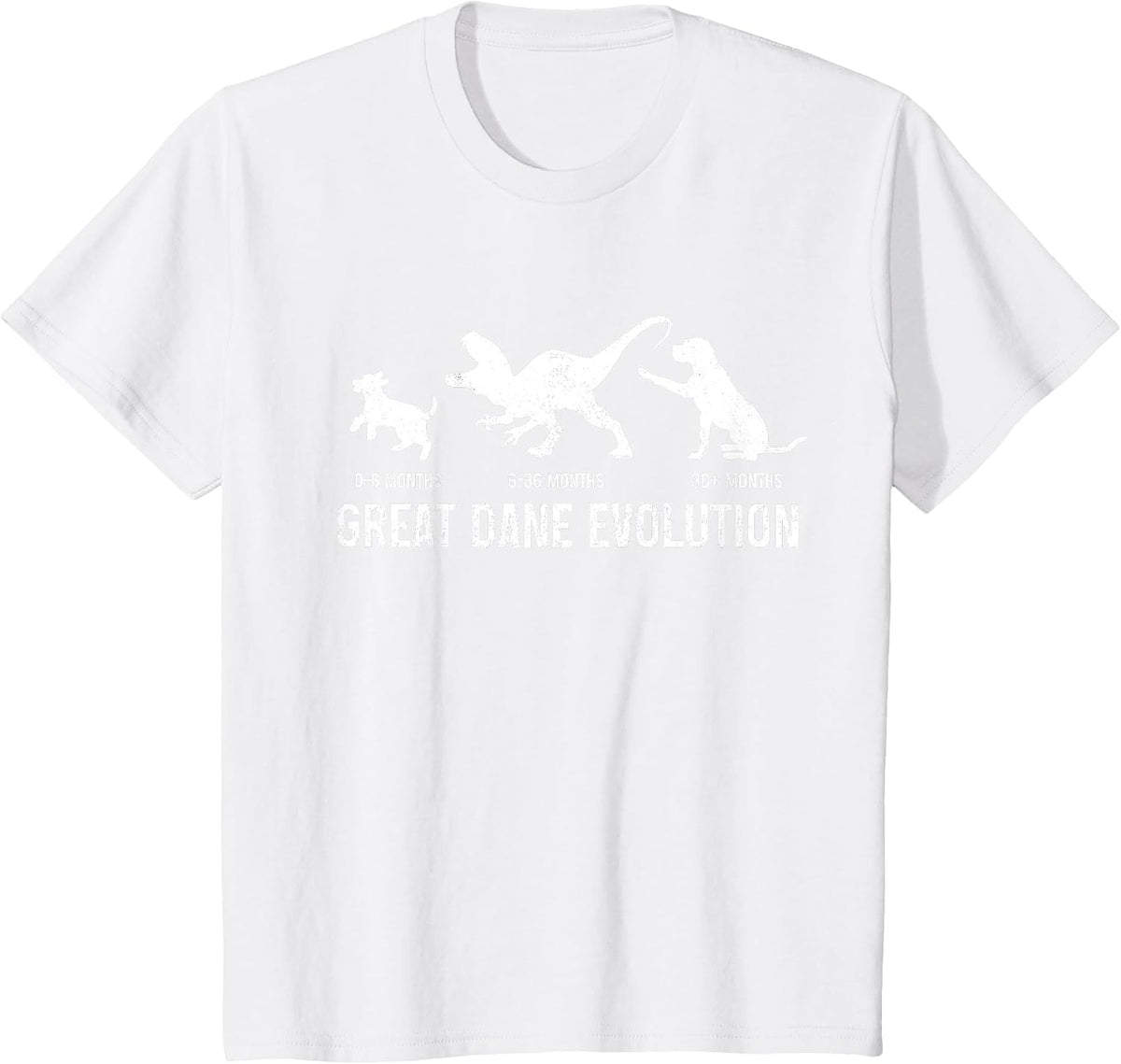 Great Dane Shirt Evolution Great Dane Mom Dog Owner T-Shirt - White