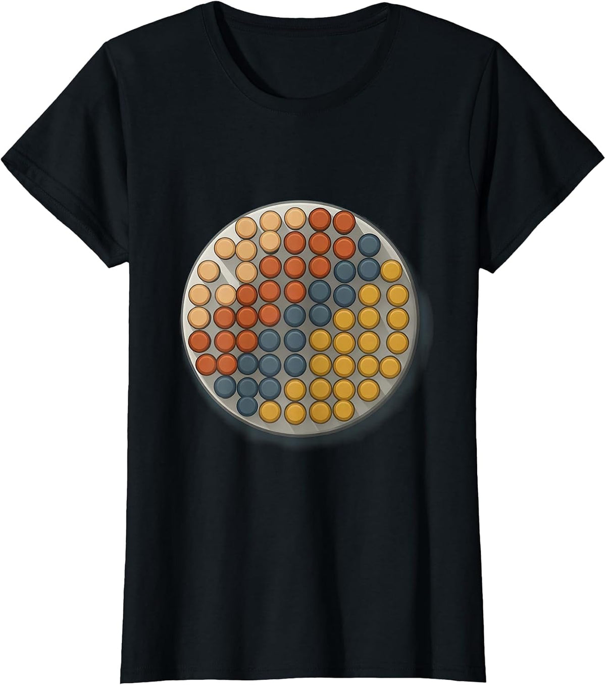 Women's Occupational Therapy Pegboard Colorful Pegs Design T-Shirt - Black
