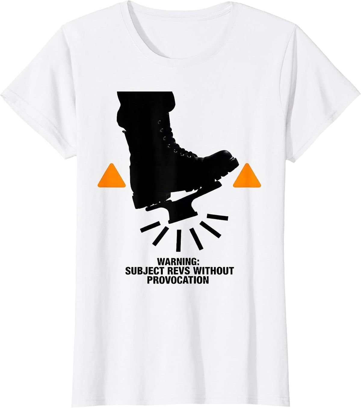 Women's Warning: Subject Revs Without Provocation Funny Car Guy T-Shirt - White