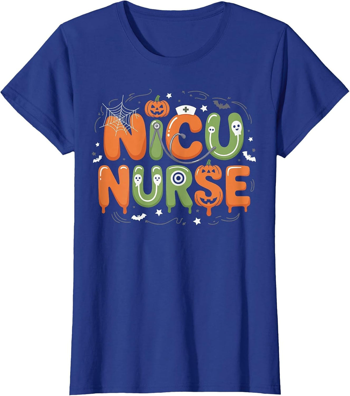 NICU Nurse Infant Care Halloween Costume T-Shirt - Royal Blue