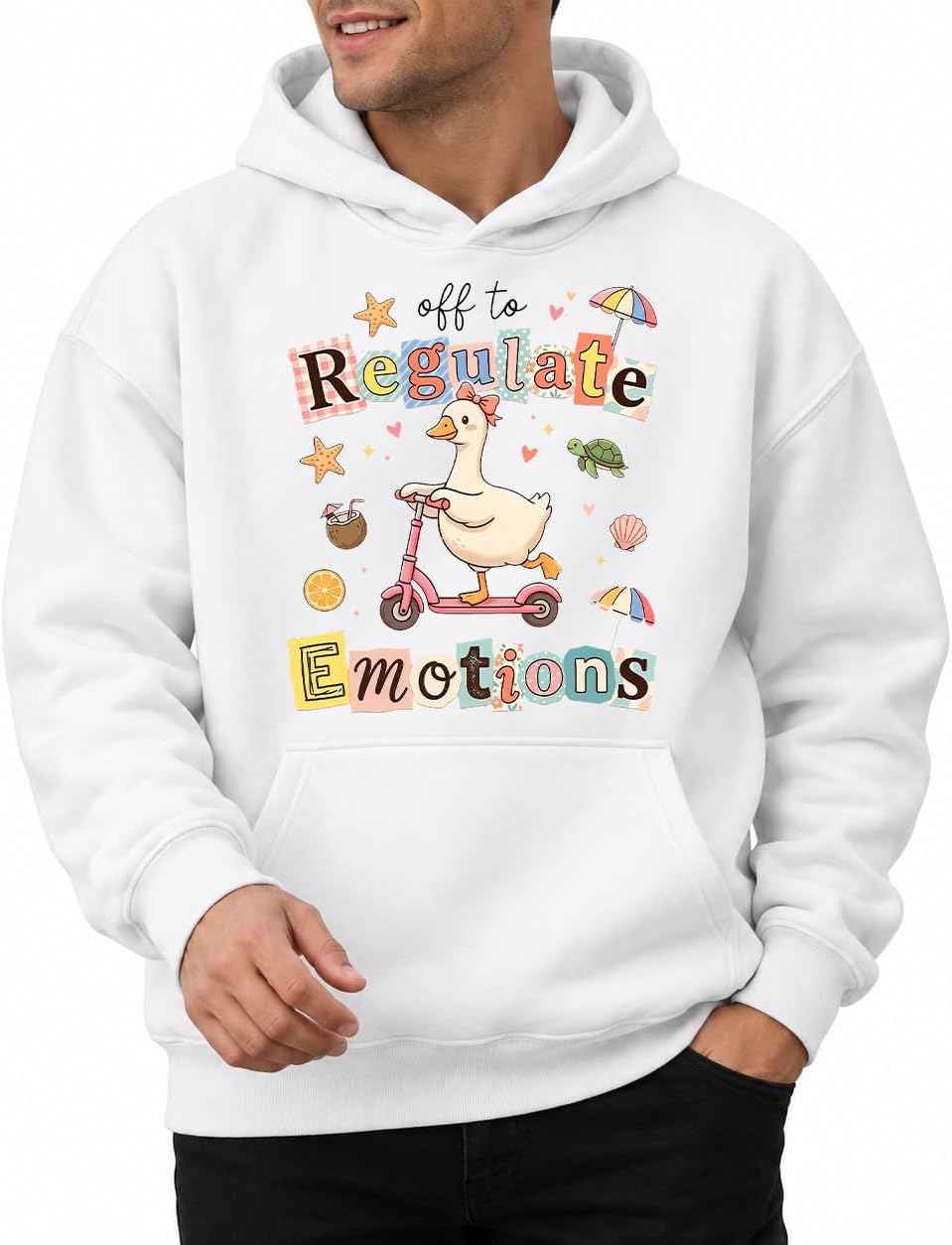 Off to Regulate Emotions Sweatshirt Funny Mental Health Counselor Shirt - Hooded Neck H-white