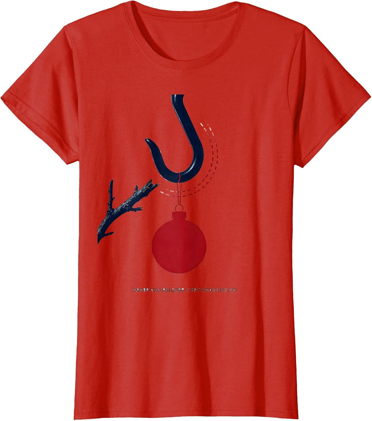 Women's Grasp And Release Christmas Edition Occupational Therapy OT T-Shirt - Red