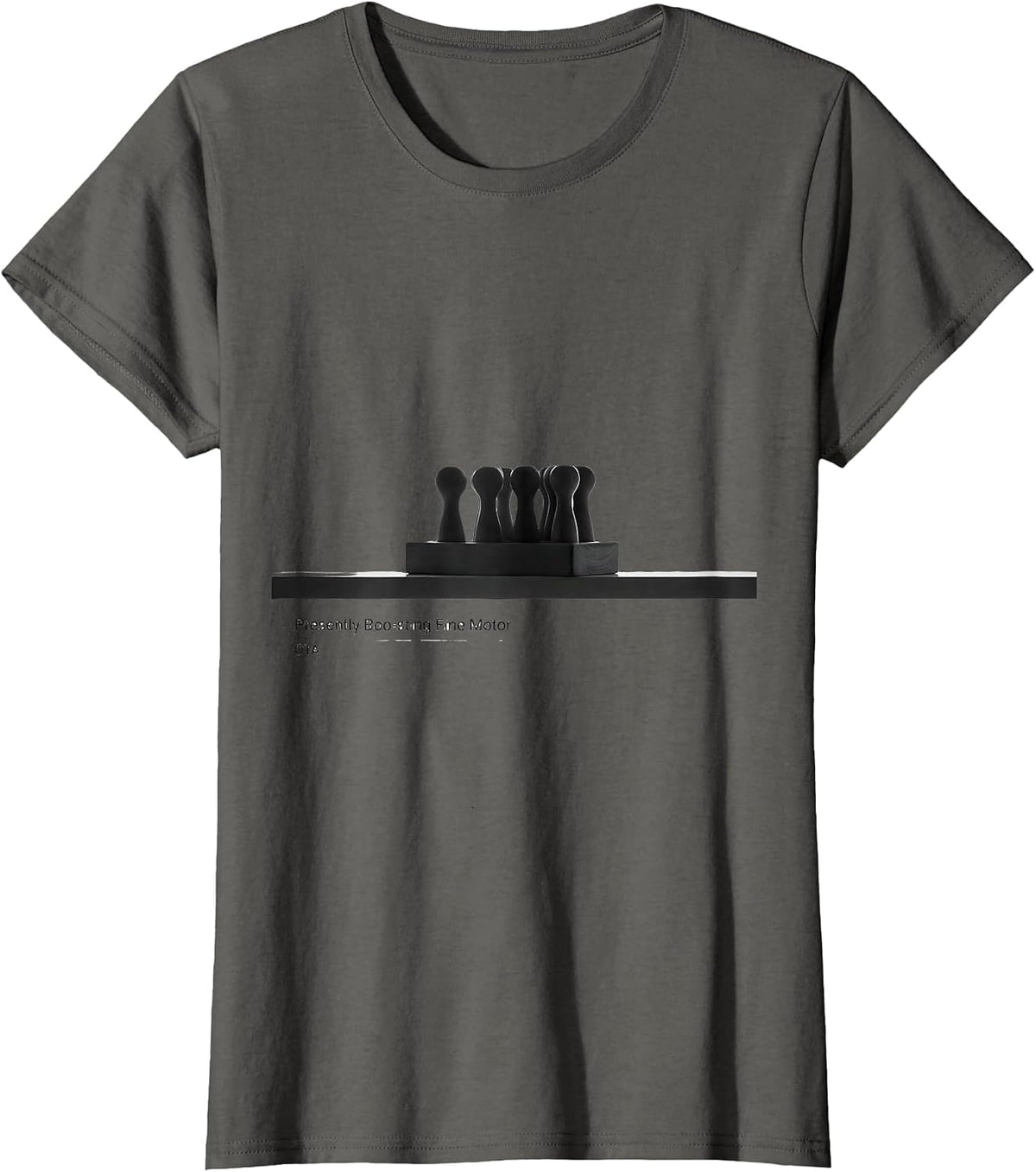 Women's Presently Boo-sting Fine Motor OTA Occupational Therapy T-Shirt - Asphalt Grey