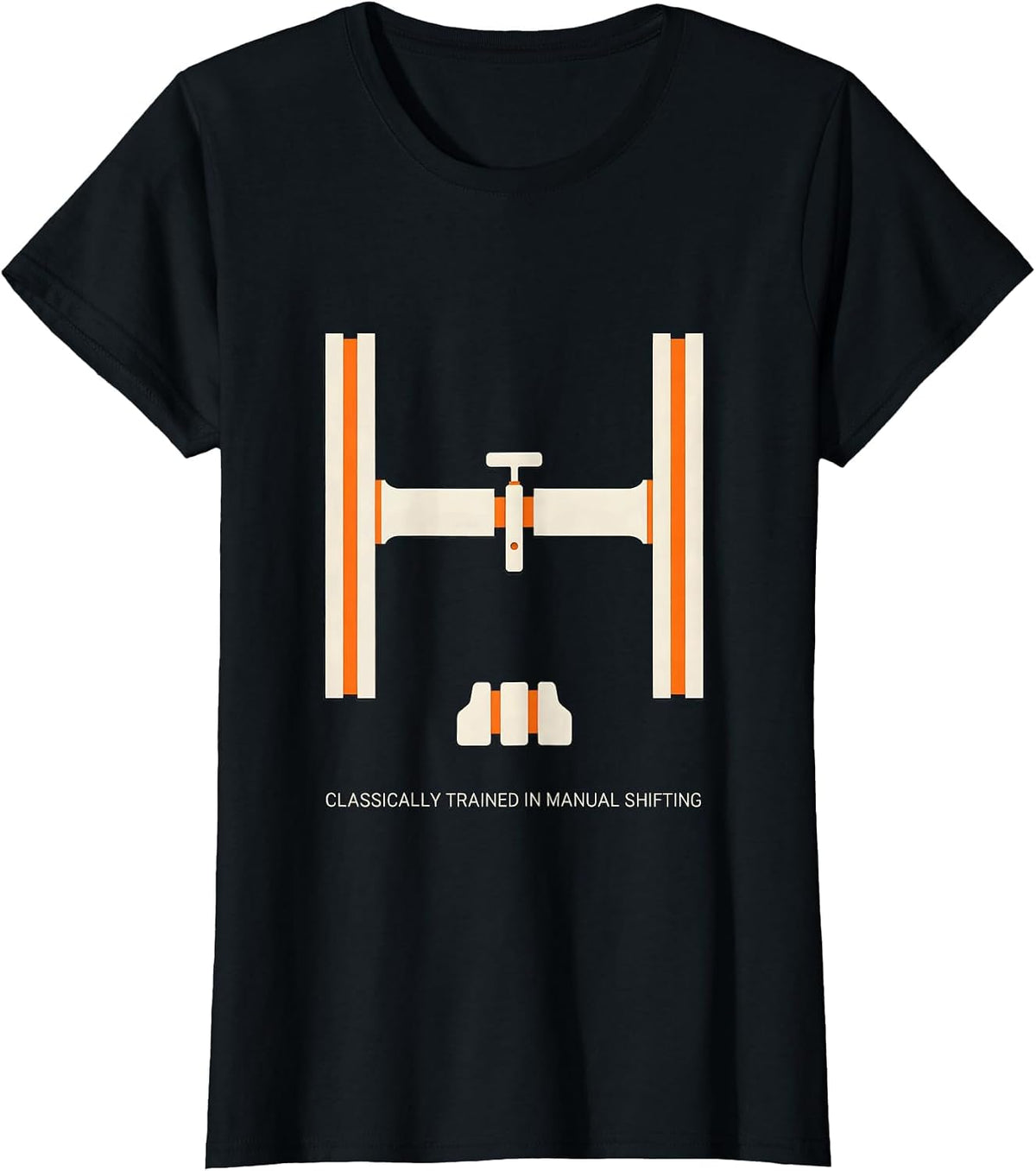 Women's Classically Trained In Manual Shifting Funny Car Guy T-Shirt - Black