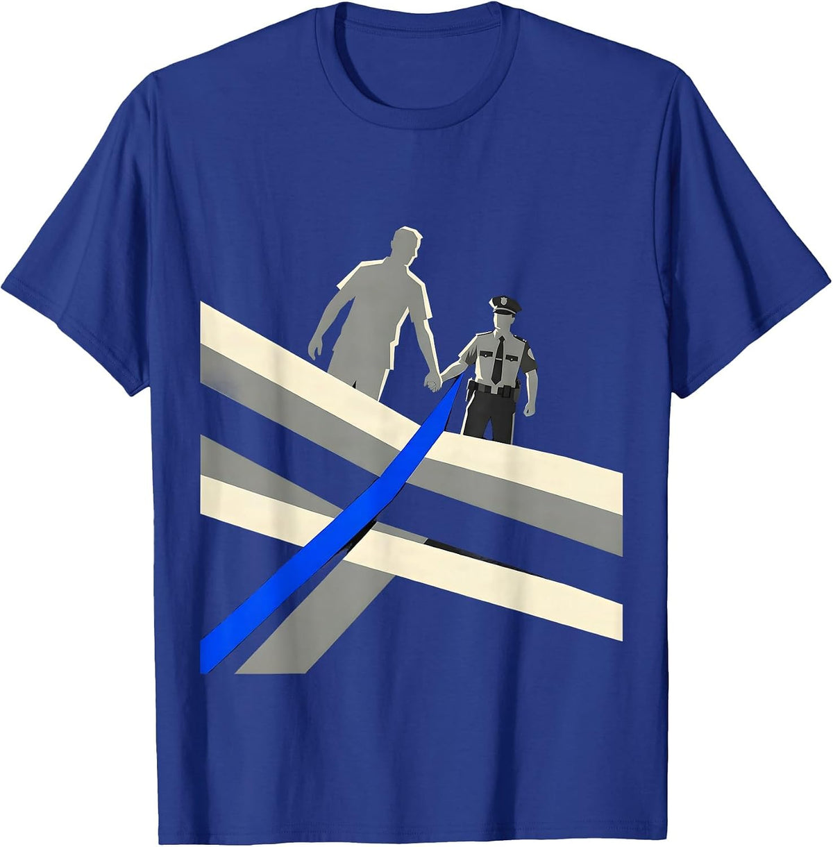 Police Family Thin Blue Line Mom Pride T-Shirt - Royal Blue