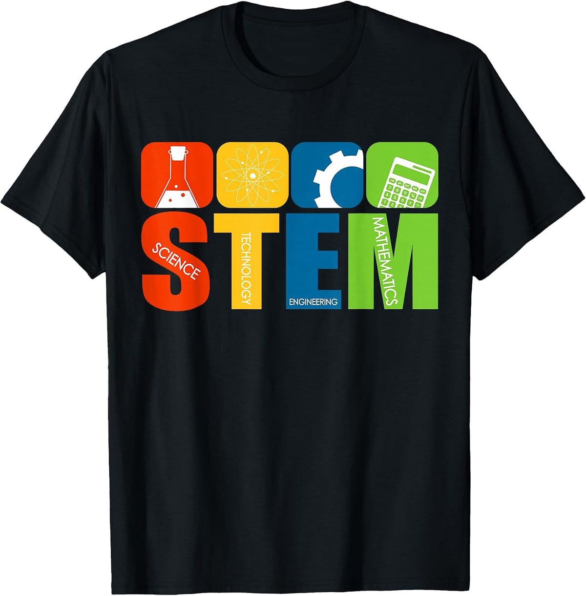 STEM Teacher Science Technology Engineering Math T-Shirt, Men, Black, Small - As Pictured