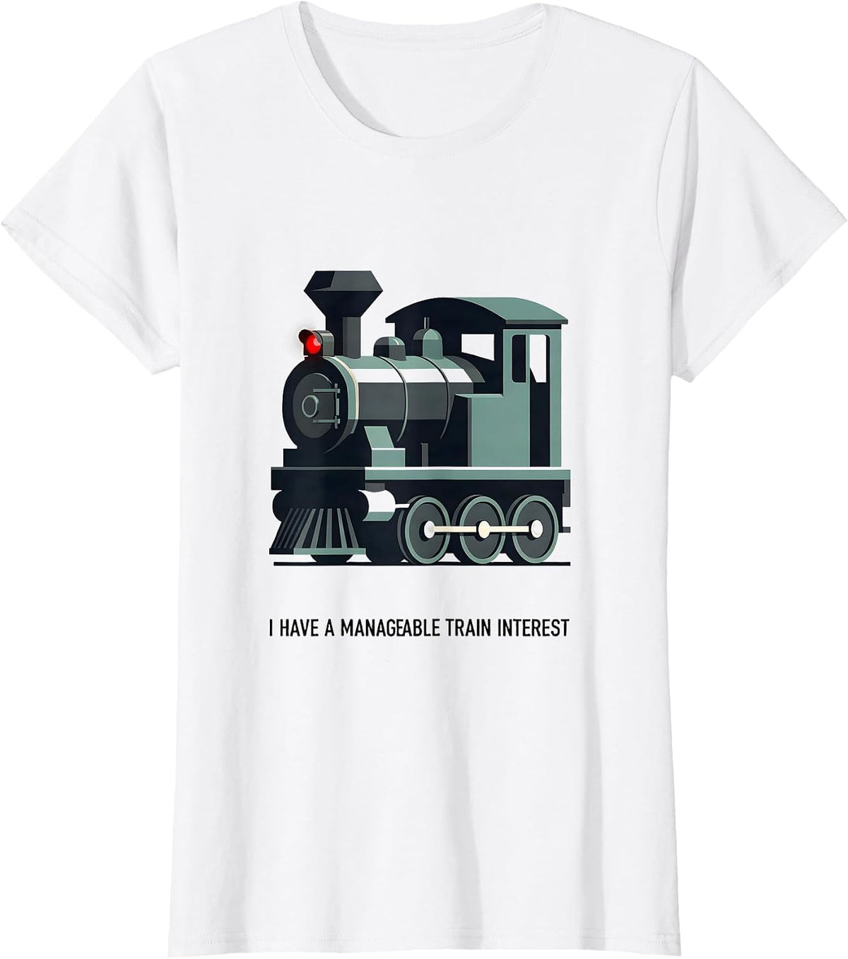 Women's I Have A Manageable Train Interest Funny Train Enthusiast T-Shirt - White