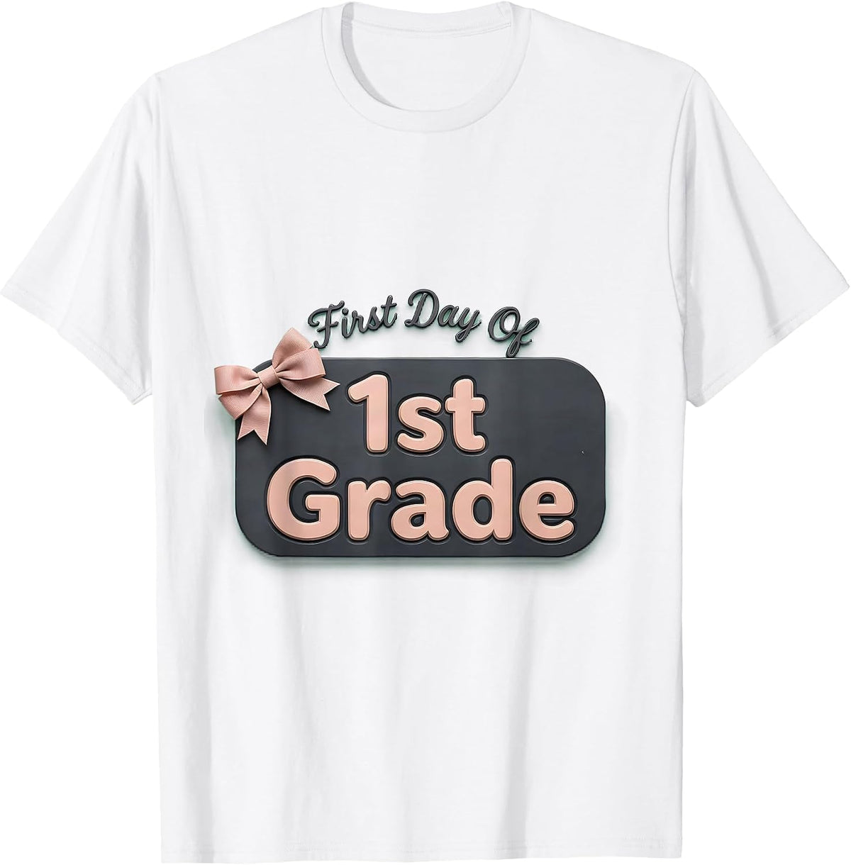 Men's First Day Of 1st Grade Girly Coquette Bow Back To School T-Shirt - White