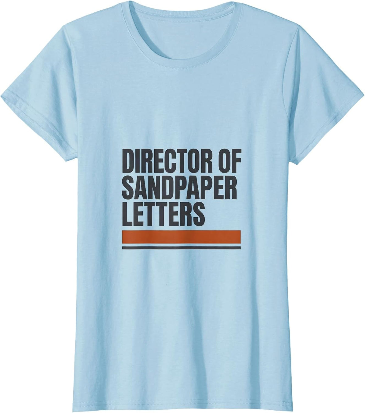 Women's Director Of Sandpaper Letters Montessori Teacher Humor T-Shirt - Baby Blue