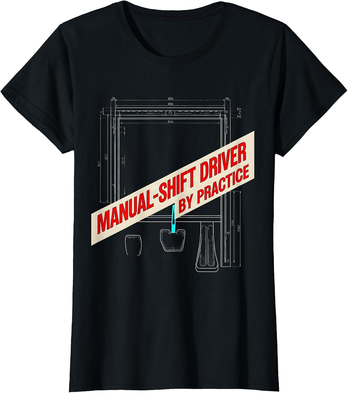 Manual-Shift Driver By Practice Classically Trained Car Guy T-Shirt - Black