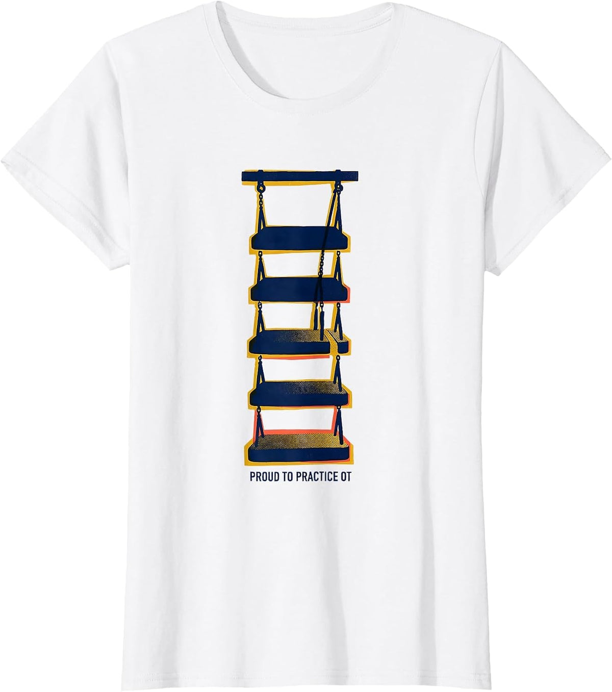 Women's Proud To Practice OT Funny Occupational Therapy Humor T-Shirt - White