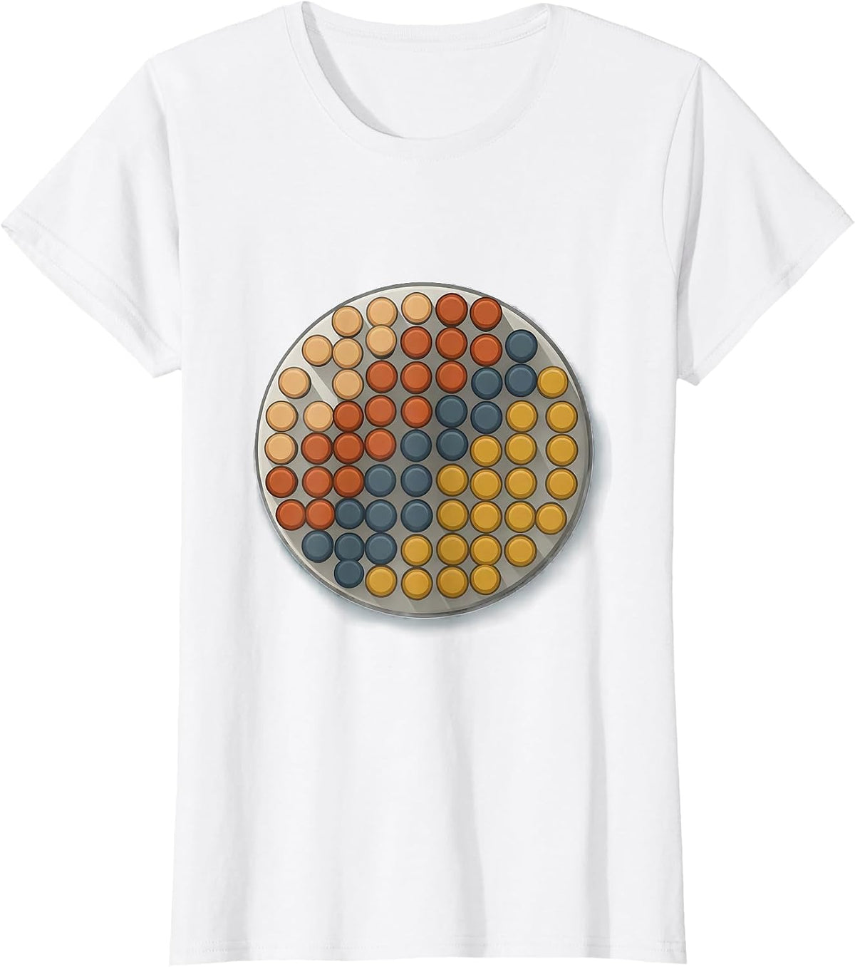Women's Occupational Therapy Pegboard Colorful Pegs Design T-Shirt - White