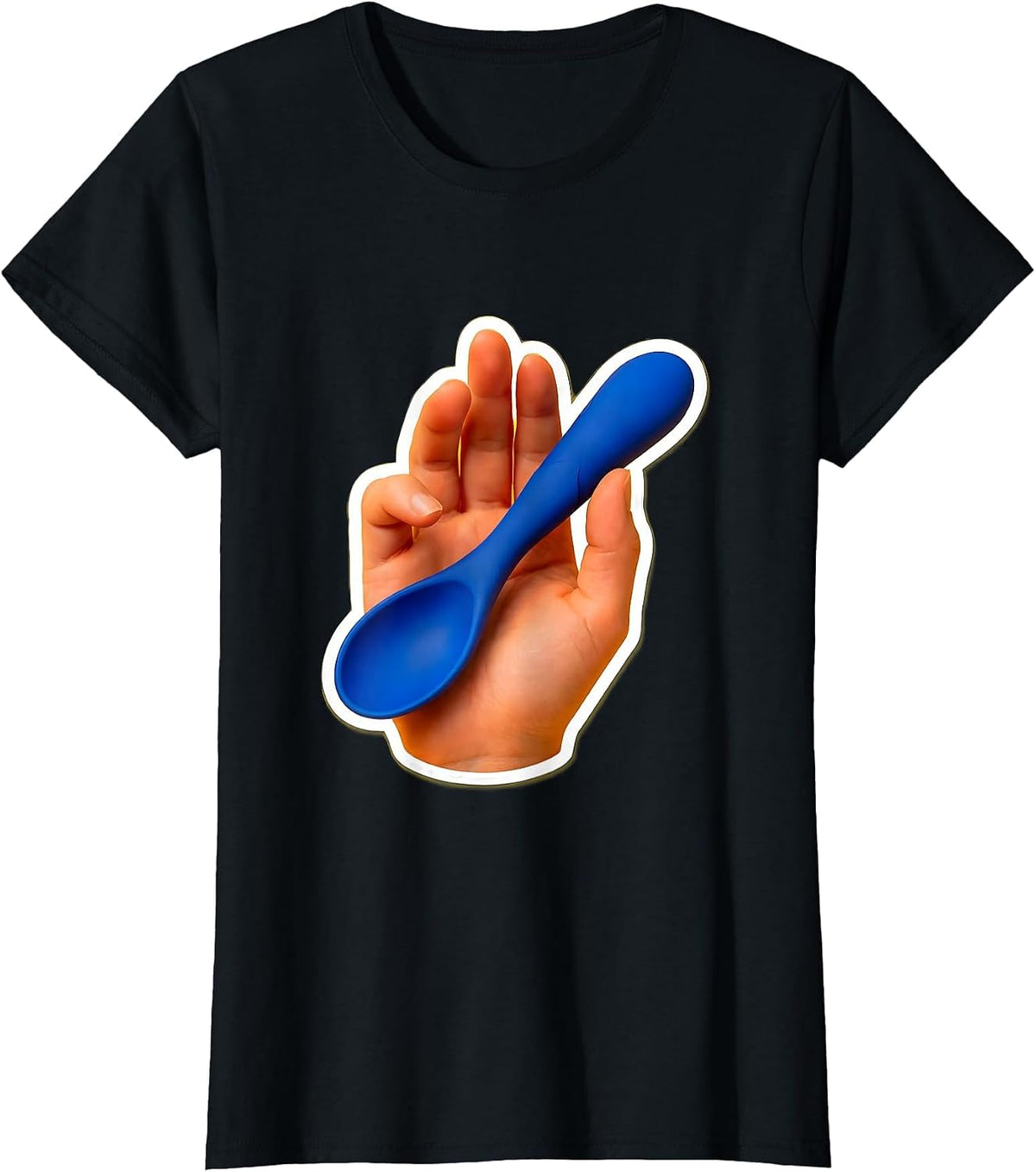Occupational Therapy Adaptive Spoon Illustration T-Shirt - Black