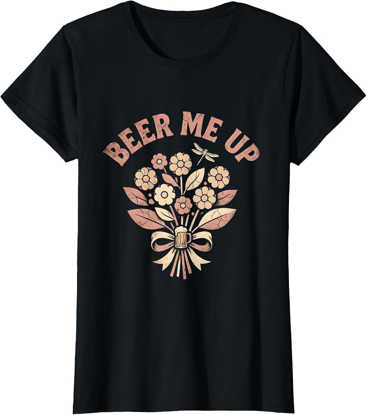 Beer Me Up Oktoberfest Graphic Design T-Shirt - Black
