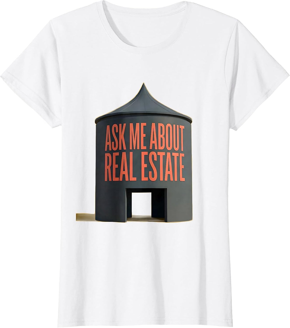 Ask Me About Real Estate Funny Realtor Real Estate Agent T-Shirt - White