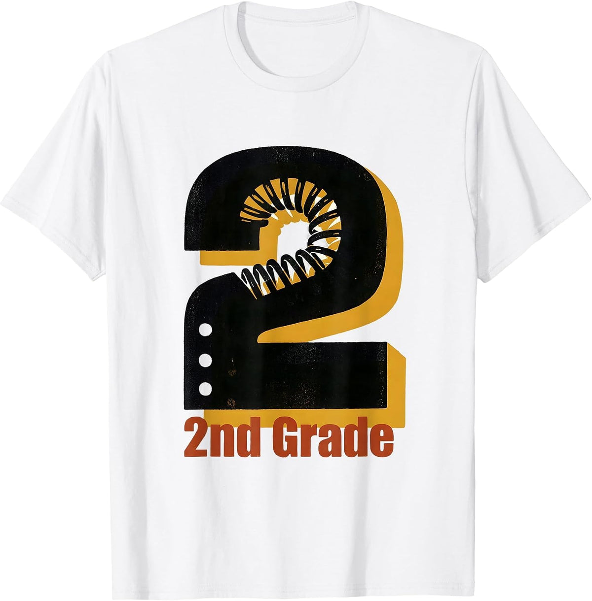 Men's Groovy 2nd Grade Back To School First Day of Second Grade T-Shirt - White