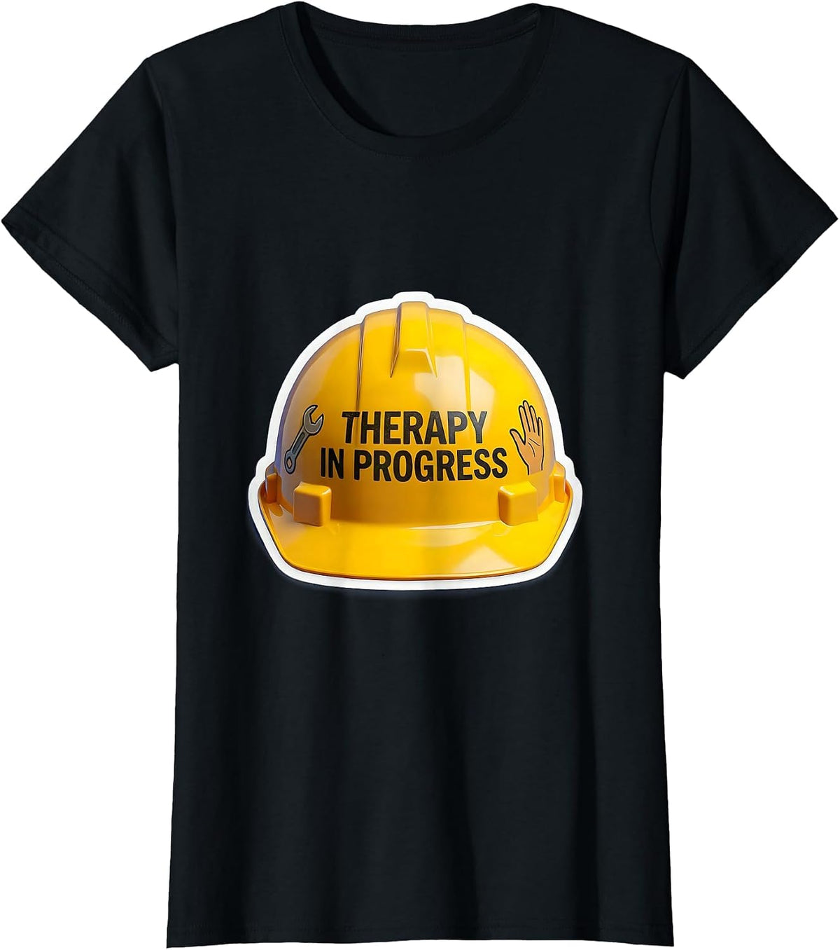 Women's Therapy in Progress Occupational Therapy Design T-Shirt - Black