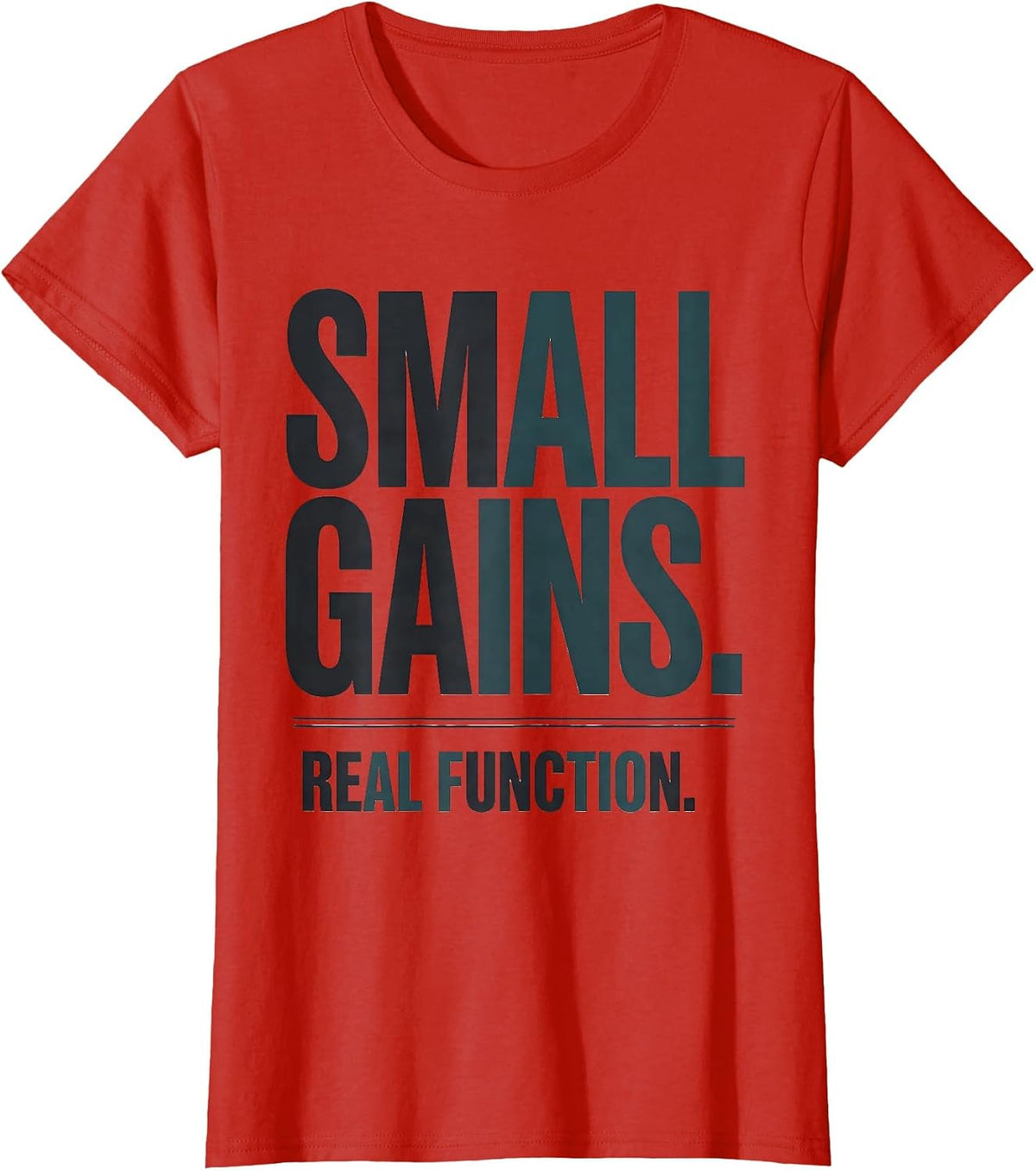 Women's Small Gains Real Function Funny Occupational Therapy OT T-Shirt - Red