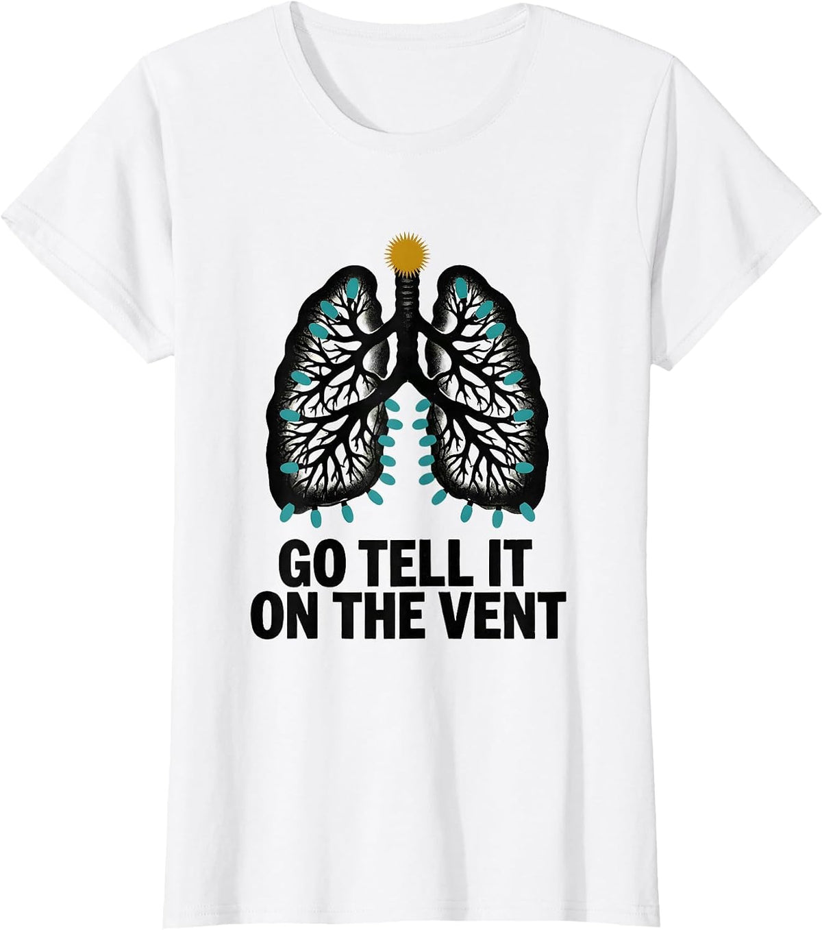 Women's Go Tell It On The Vent Midcentury Modern Respiratory T-Shirt - White