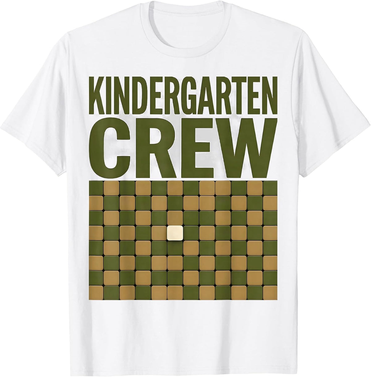 Men's Kindergarten Crew Camo Back To School Boys First Day T-Shirt - White