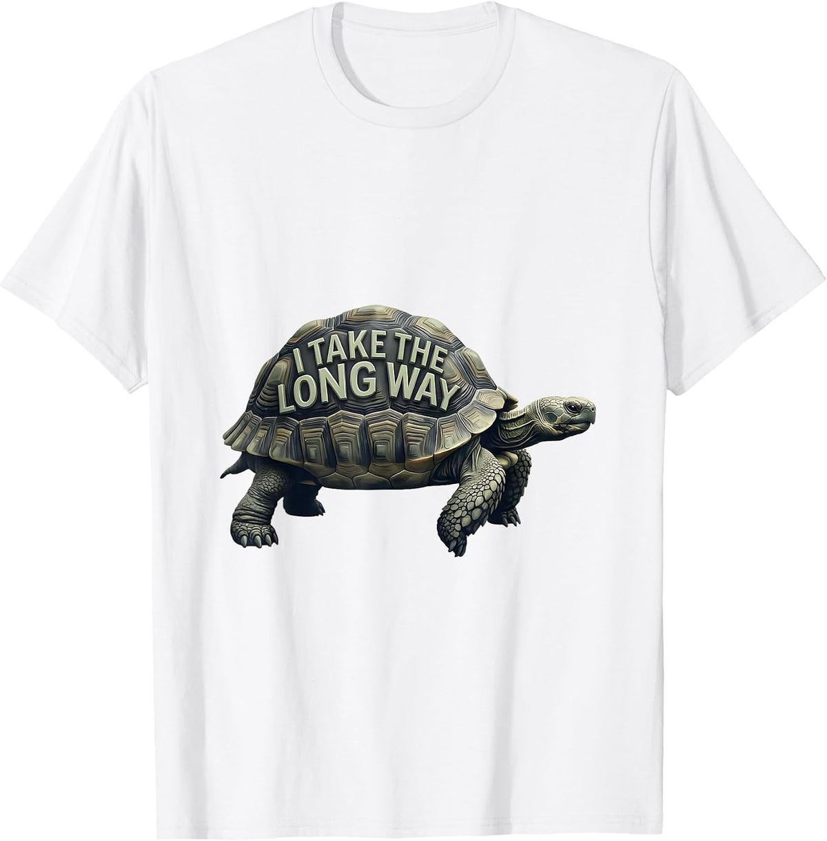 Men's I Take The Long Way Funny Tortoise Lover Pet Owner Gift T-Shirt - White