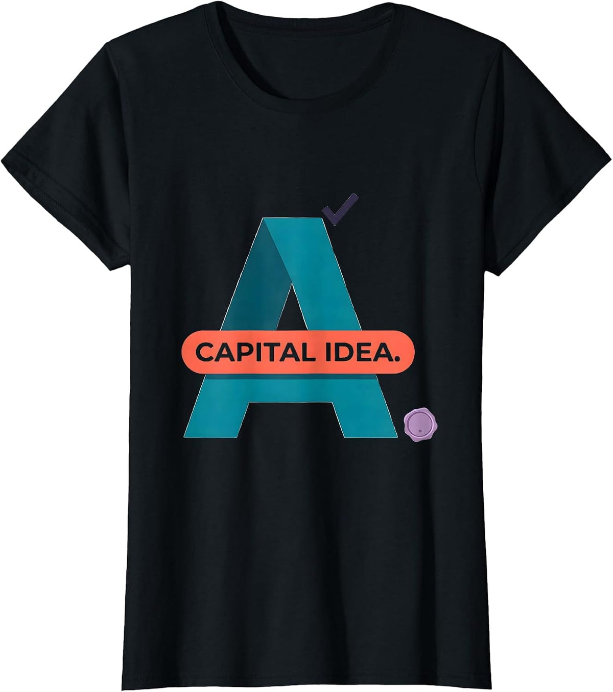 Women's Capital Idea Funny Grammar Teacher Punctuation Humor Gift T-Shirt - Black