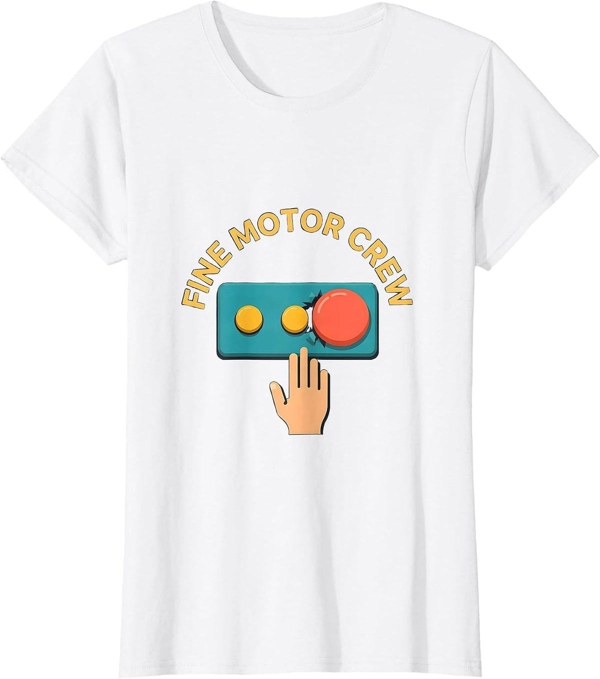Fine Motor Crew Funny Occupational Therapy OT Month T-Shirt - White