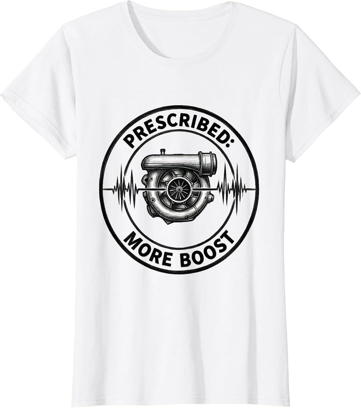 Women's More Boost Monochromatic Auto Enthusiast Humor Car Guy Gift T-Shirt - White
