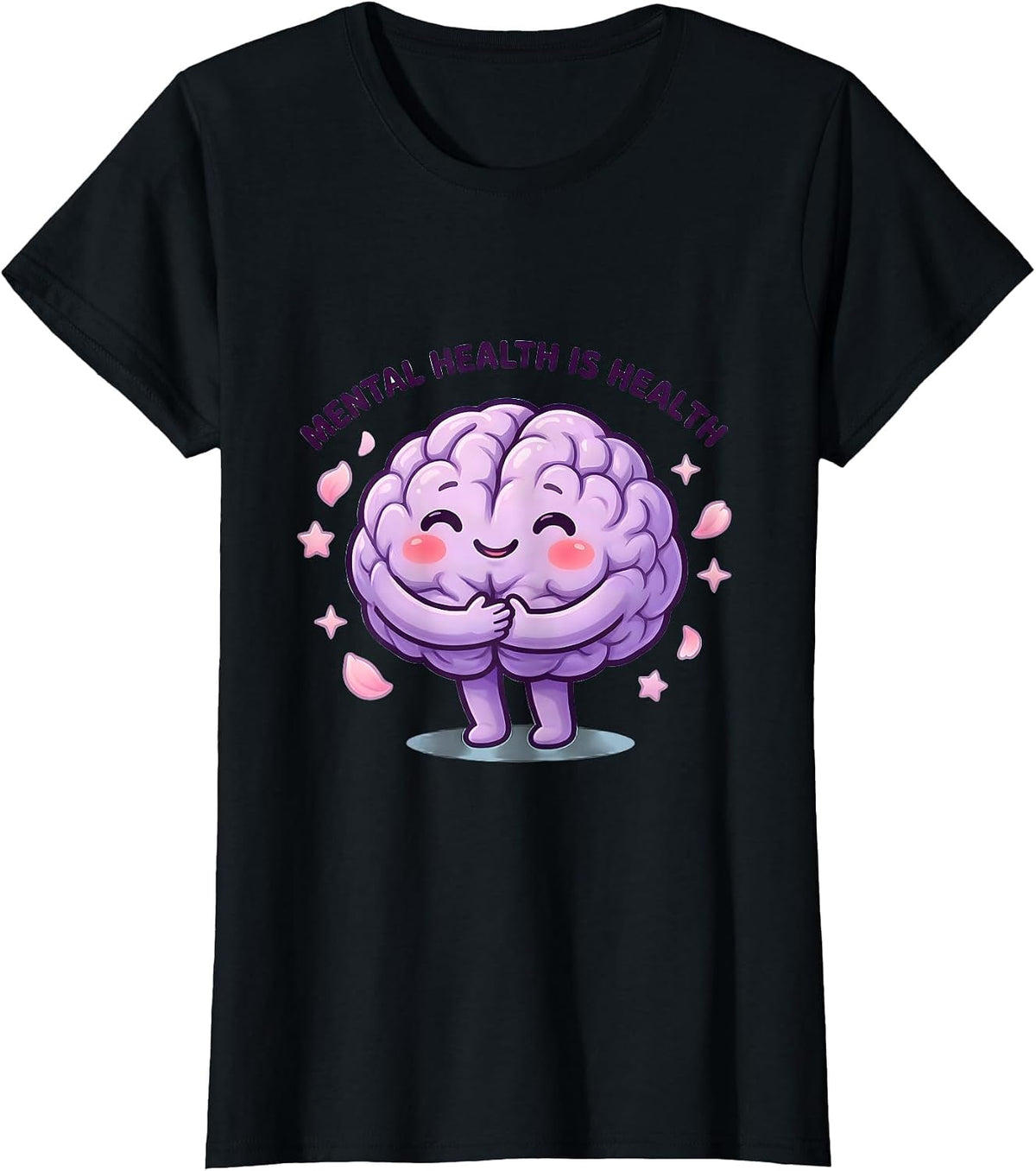 Mental Health Is Health Awareness Design T-Shirt - Black