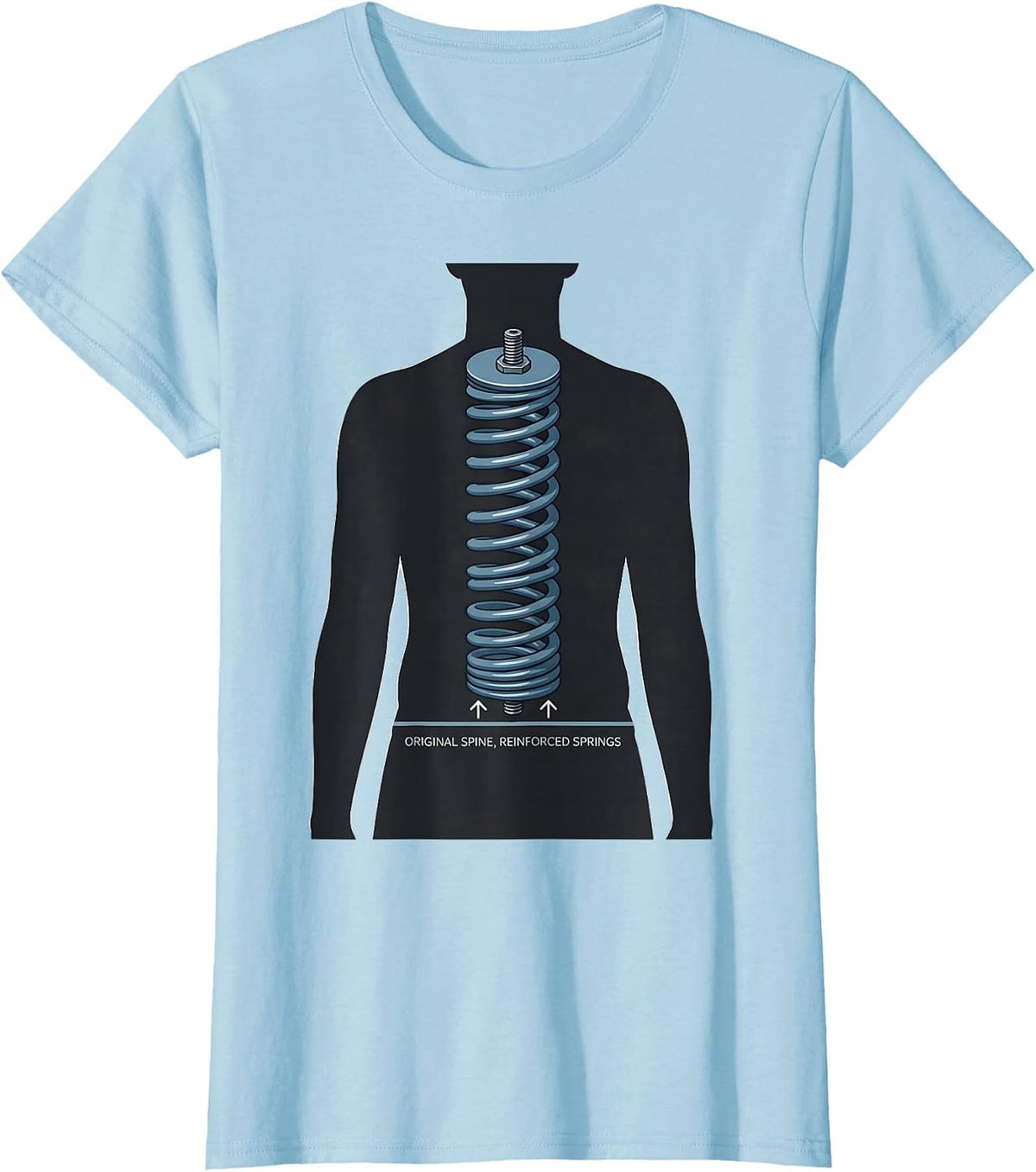 Original Spine Reinforced Springs Classic Muscle Car T-Shirt - Baby Blue