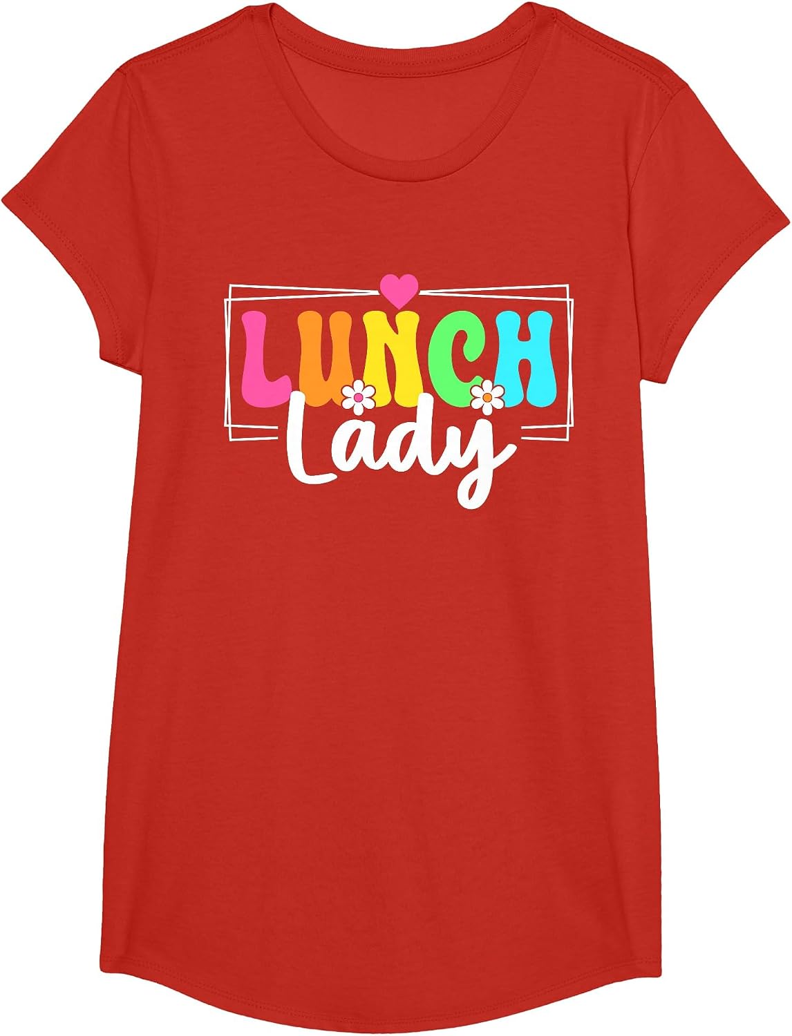Lunch Lady Back to School Teachers Students T-Shirt - Girls Red