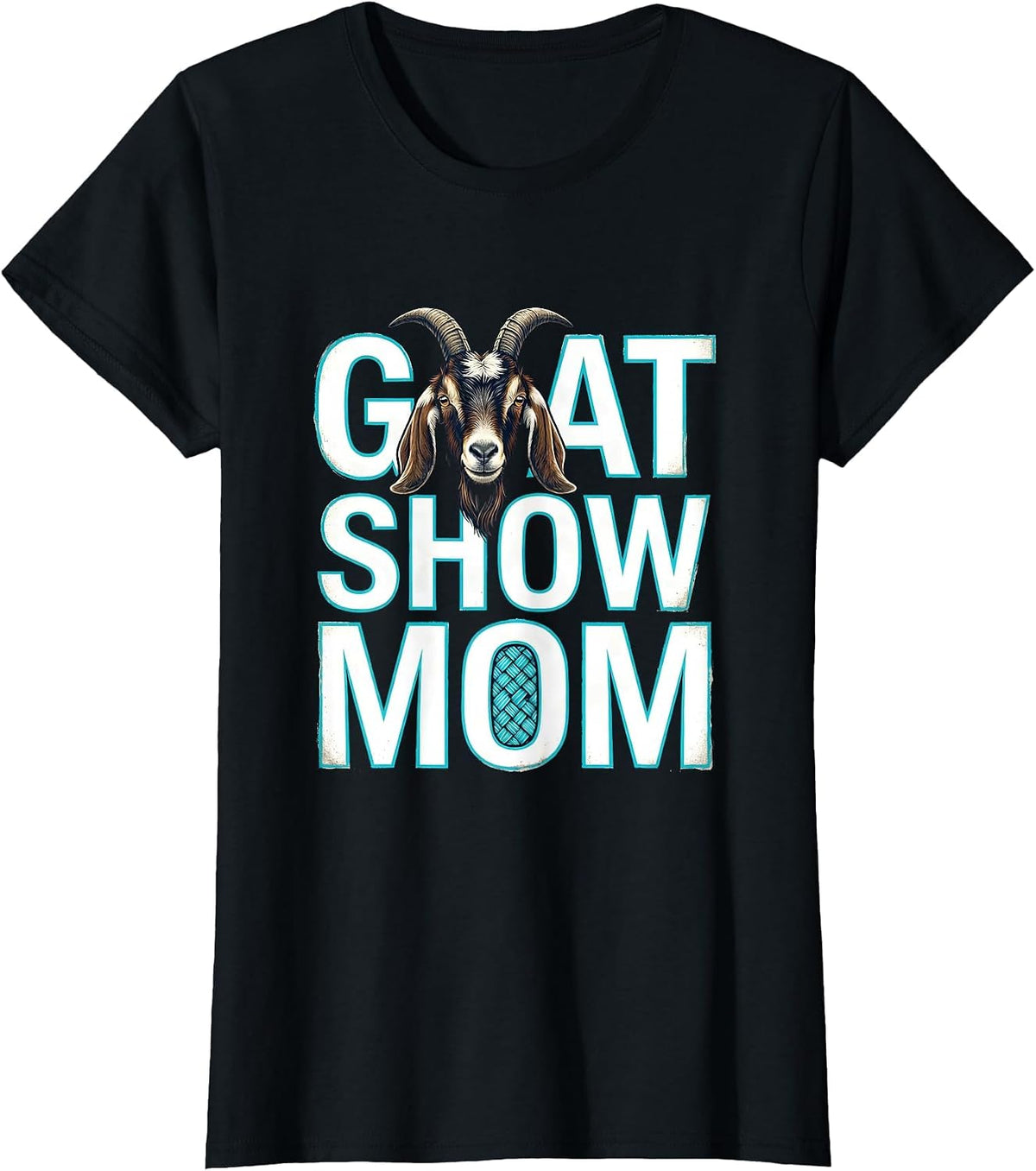 Goat Show Mom Rustic Farm Pride Stock Show Family Humor T-Shirt - Black