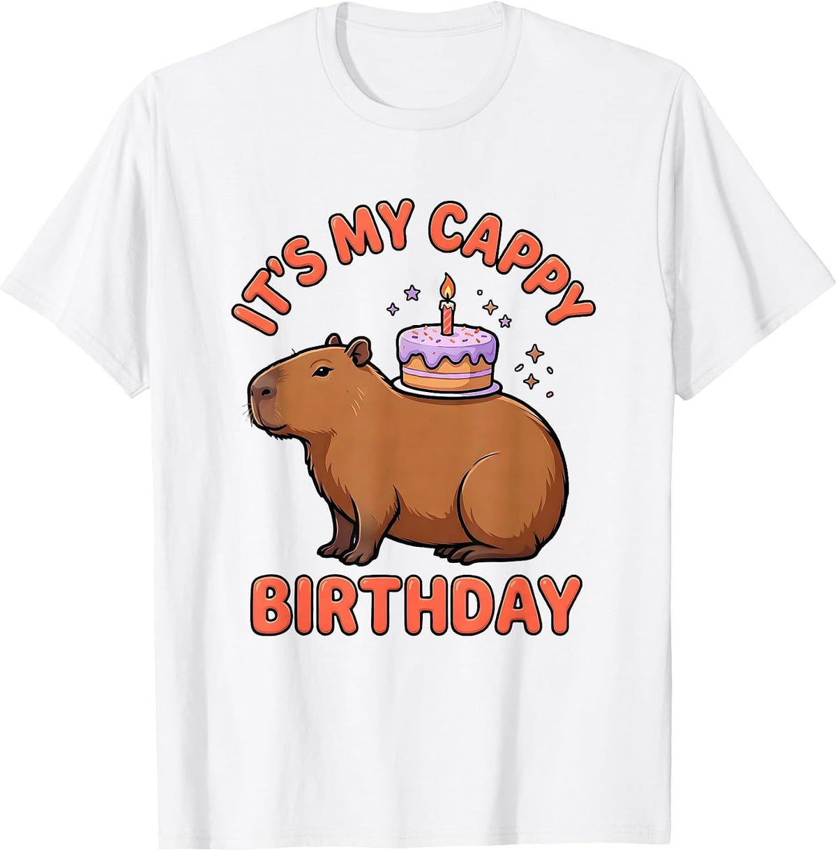 Men's It's My Cappy Birthday Kawaii Capybara Birthday Gift T-Shirt - White