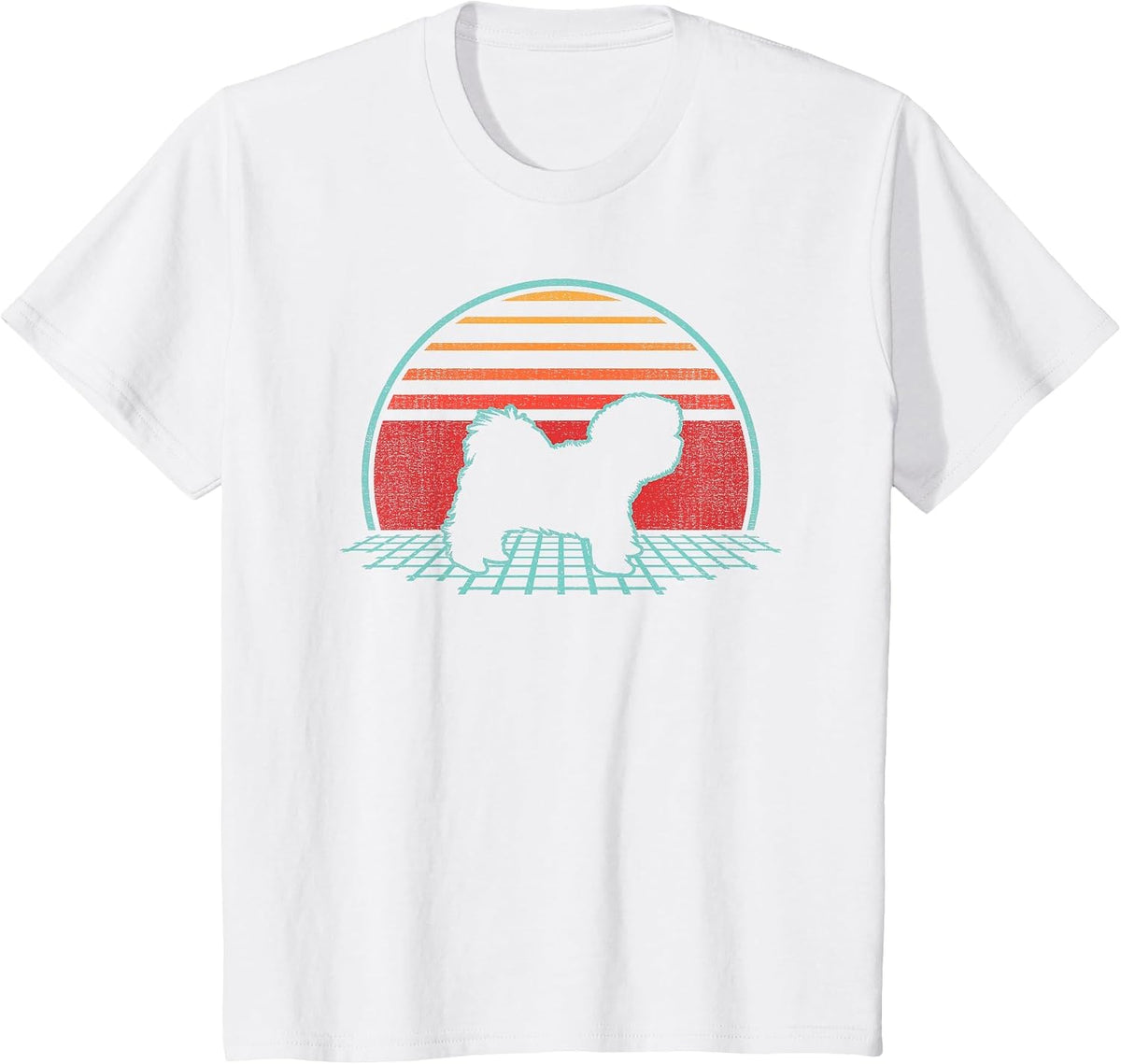 Havanese Lover Dog Owner Retro Vintage 80s Style T-Shirt - White