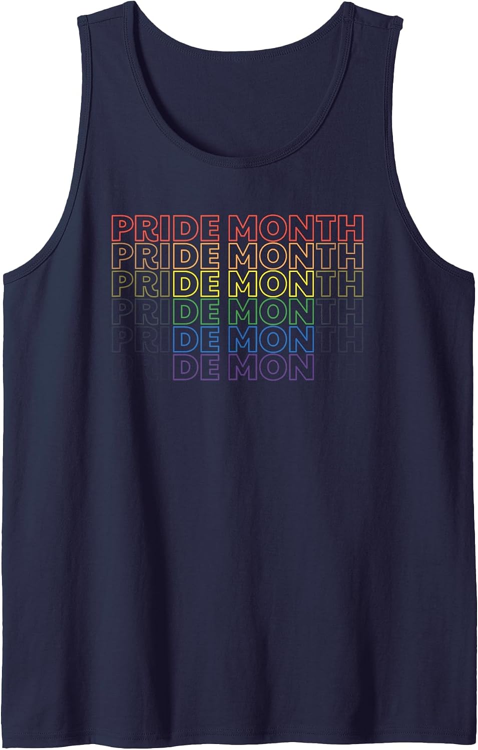 Funny Pride Month - Demon Tank Top - Navy Blue