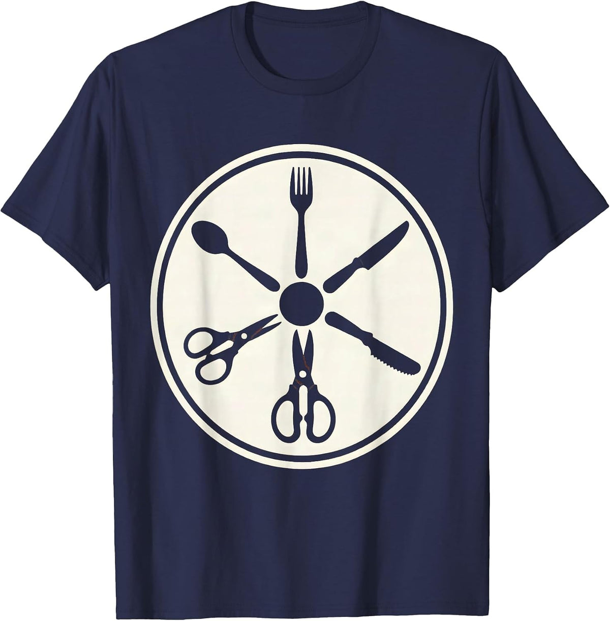 Occupational Therapy Adaptive Utensils Sunburst T-Shirt - Navy Blue