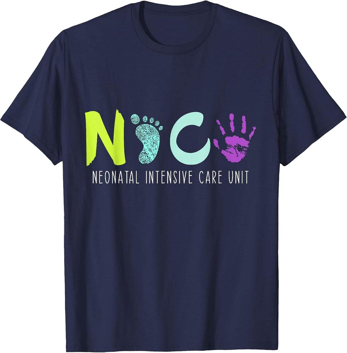 NICU Neonatal Intensive Care Unit NICU Nurse Appreciation T-Shirt - Navy Blue