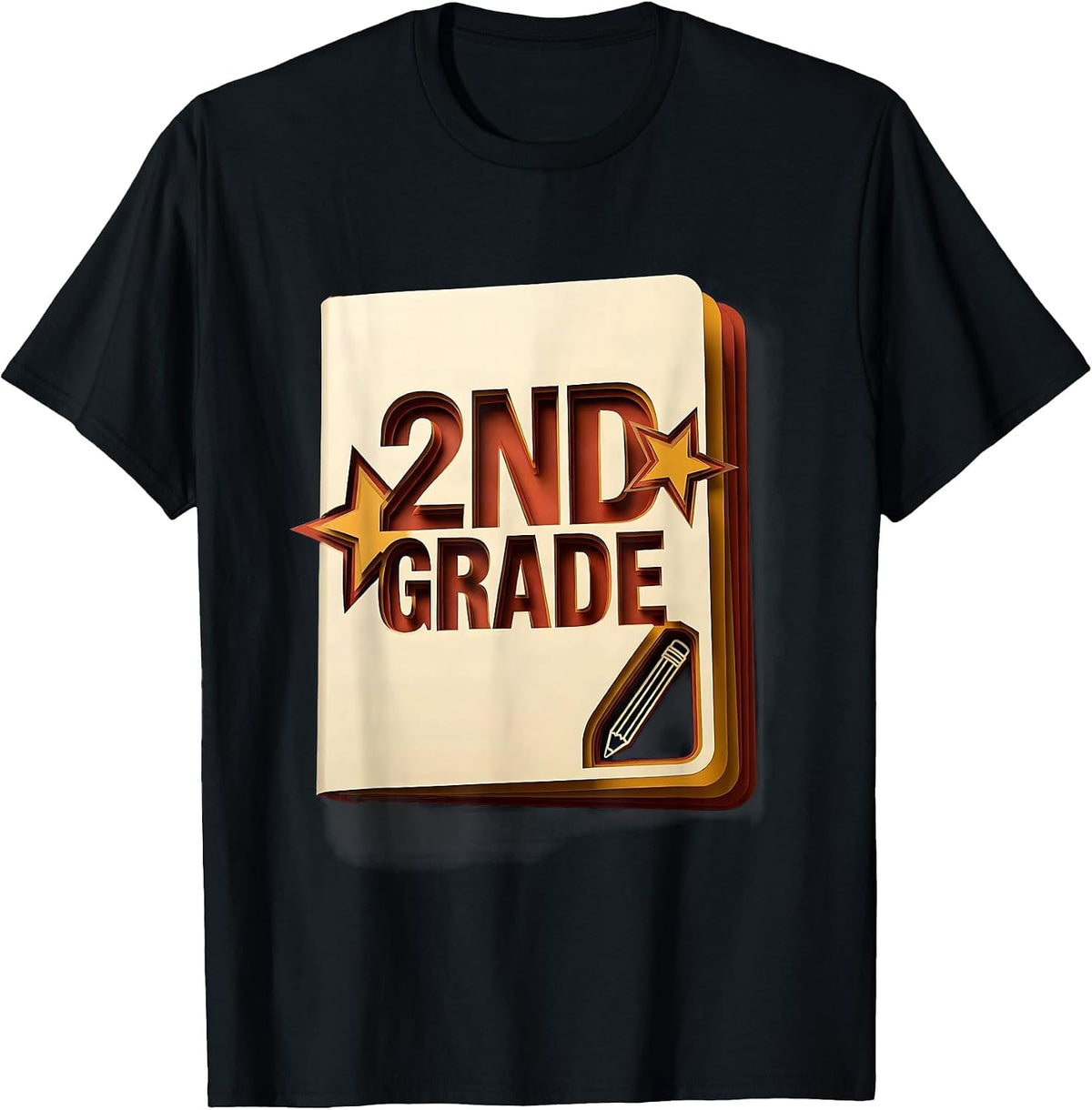Men's Groovy 2nd Grade Back To School First Day of Second Grade T-Shirt - Black