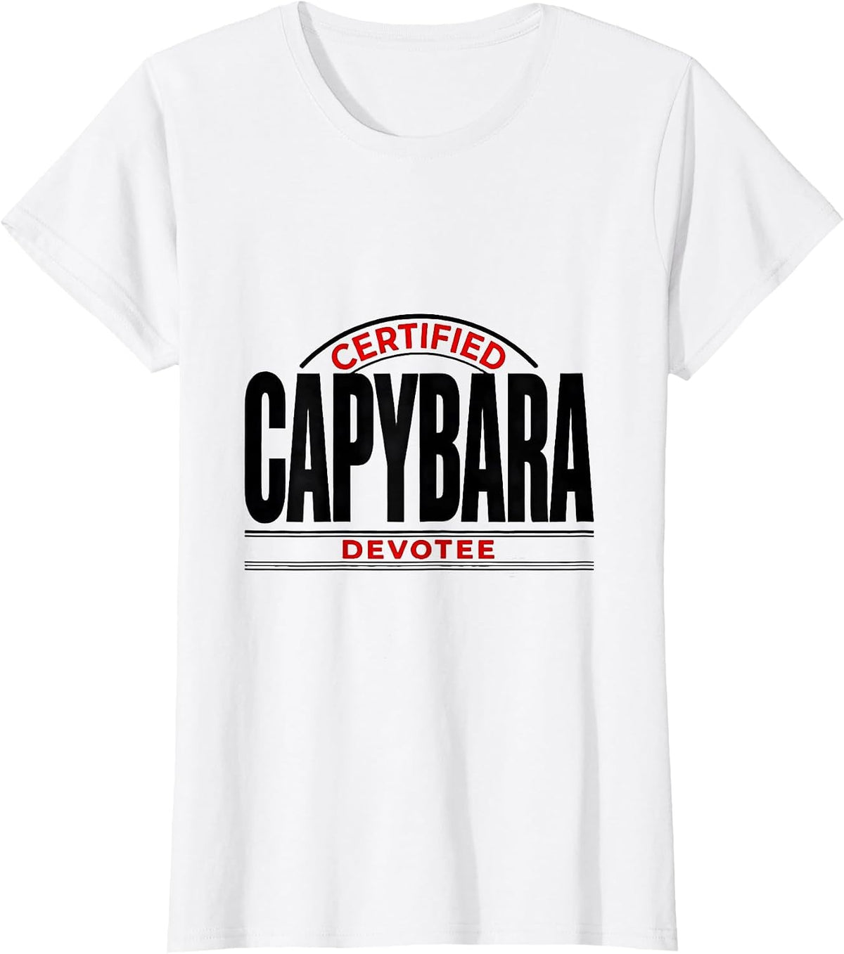Women's Certified Capybara Devotee Funny Animal Lover Humor T-Shirt - White