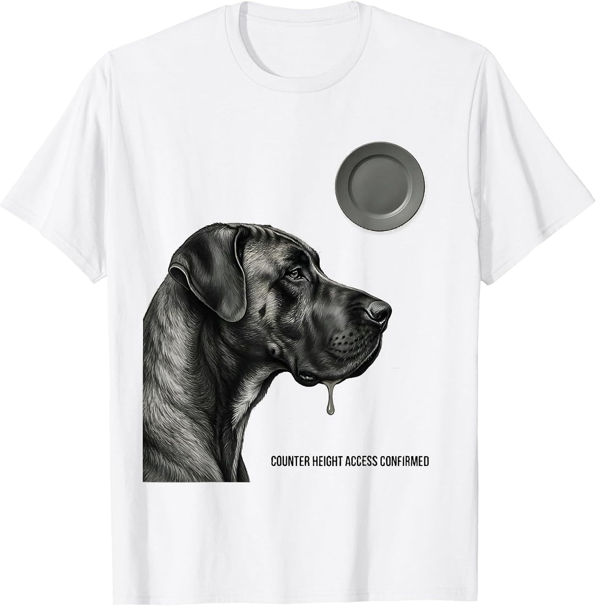 Men's Counter Height Access Confirmed Funny Great Dane Dog Mom Dog T-Shirt - White